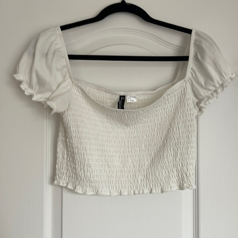 White bandage crop top from H&M